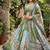 Green silk blend Lehenga Choli with Embroidery & Printed Work