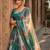 Blue silk blend Lehenga Choli with Embroidery & Printed Work