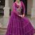 Purple Laheriya Free Size Stitched Navratri Lehenga Choli with Gota Patti & Mirro Work
