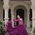 Purple Laheriya Free Size Stitched Navratri Lehenga Choli with Gota Patti & Mirro Work