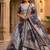 Grey silk blend Lehenga Choli with Embroidery & Printed Work