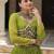 Green Laheriya Free Size Stitched Navratri Lehenga Choli with Gota Patti & Mirro Work