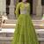 Green Laheriya Free Size Stitched Navratri Lehenga Choli with Gota Patti & Mirro Work