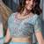 Sky-Blue silk blend Lehenga Choli with Multi Thread Embroidery Work
