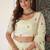 Off-White silk blend Lehenga Choli with Thread Embroidery & Zari Work