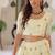 Off-White silk blend Lehenga Choli with Thread Embroidery & Zari Work