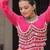Pink Laheriya Free Size Stitched Navratri Lehenga Choli with Gota Patti & Mirro Work