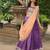 Violet Silk Semi Stitched Lehenga Choli with Meena Weaving Work