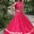 Red Cotton Free Size Stitched Navratri Lehenga Choli with Gota Patti & Mirro Work