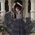 Black Laheriya Free Size Stitched Navratri Lehenga Choli with Gota Patti & Mirro Work
