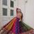 Multicolor Georgette Free Size Stitched Navratri Lehenga Choli with Kutchi Gamthi Work