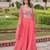 Peach Georgette Free Size Stitched Lehenga Choli with Embroidery & Beads Work