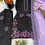 Black roman glass silk farshi suit with sequins & rivet moti