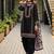 Black heavy natural silk palazzo set with embroidery & digital dupatta