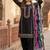Black heavy natural silk palazzo set with embroidery & digital dupatta