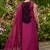 Dark pink roman silk suit set with thread & sequins work