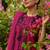 Dark pink roman silk suit set with thread & sequins work