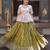 Green Viscose Free Size Stitched Lehenga Choli with Embroidery & Sequence Work
