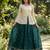 D Green Silk Free Size Stitched Lehenga Choli with Embroidery & Zari Work