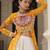 Yellow Cotton Free Size Stitched Navratri Lehenga Choli with Bandhani & Kutchi Patch Work