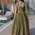 Mehendi silk blend Lehenga Choli with Multi Thread Embroidery Work