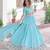 Sky-Blue silk blend Free Size Stitched Lehenga Choli with Embroidery & Zari Work