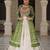 Green Cotton Free Size Stitched Navratri Lehenga Choli with Bandhani & Kutchi Patch Work