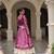 Purple Cotton Free Size Stitched Navratri Lehenga Choli with Bandhani & Kutchi Patch Work