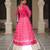 Pink Cotton Free Size Stitched Navratri Lehenga Choli with Bandhani & Kutchi Patch Work