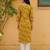 Women rayon yellow floral digital printed regular kurta