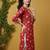 Women rayon red floral digital printed regular kurta