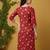 Women rayon red floral digital printed regular kurta