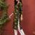 Women rayon black floral digital printed regular kurta