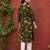 Women rayon black floral digital printed regular kurta