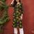Women rayon black floral digital printed regular kurta