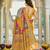 Mustard yellow soft silk blend woven saree with rich zari border & traditional heritage motifs