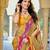 Mustard yellow soft silk blend woven saree with rich zari border & traditional heritage motifs