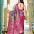 Rani pink soft silk blend woven saree with rich zari border & traditional heritage motifs