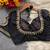 Black royal jodha bridal roman silk blend blouse | heavy zari embroidery