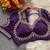 Purple royal jodha bridal roman silk blend blouse | heavy zari embroidery