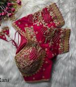Rani pink designer fandy silk party wear blouse