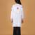 Girls white & maroon pure cotton floral embroidered chikankari kurta