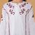 Girls white & maroon pure cotton floral embroidered chikankari kurta