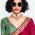 Red designer fancy embroidered party wear saree with art silk blend blouse