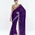 Purple designer fancy embroidered party wear saree with art silk blend blouse