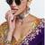 Purple designer fancy embroidered party wear saree with art silk blend blouse