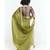 Olive designer fancy embroidered party wear saree with art silk blend blouse