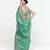 Sea green designer fancy embroidered party wear saree with art silk blend blouse