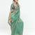 Sea green designer fancy embroidered party wear saree with art silk blend blouse