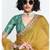 Yellow designer fancy embroidered party wear saree with art silk blend blouse
